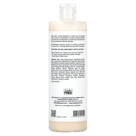 Mild By Nature, Biotin & Bamboo Conditioner for Thin Hair, 16 fl oz (473 ml) - Supply Center USA