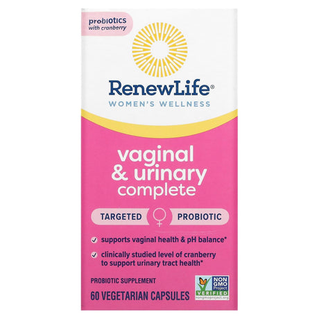 Renew Life, Women's Wellness, Vaginal & Urinary Complete, 60 Vegetarian Capsules - Supply Center USA