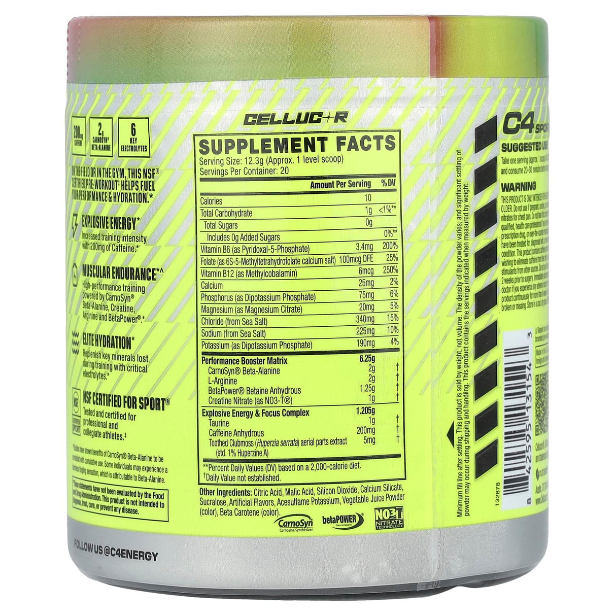 Cellucor, C4 Sport, Pre-Workout, Watermelon, 8.7 oz (246 g) - Supply Center USA