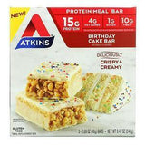 Atkins, Protein Meal Bar, Birthday Cake Bar, 5 Bars, 1.69 oz (48 g) Each - Supply Center USA