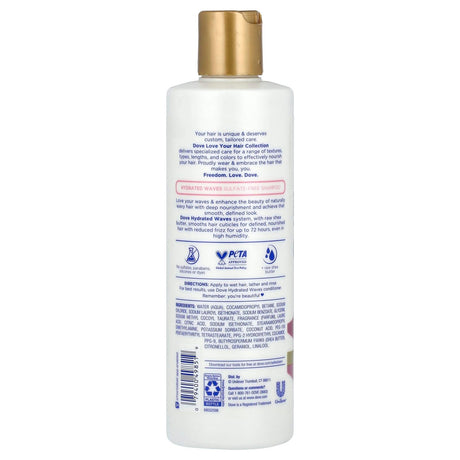 Dove, Love Your Waves, Sulfate-Free Shampoo, 13.5 fl oz (400 ml) - Supply Center USA