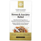 Solgar, Stress & Anxiety Relief, Ashwagandha and Saffron, 30 Tablets - Supply Center USA