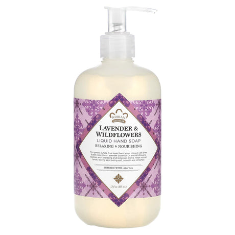 Nubian Heritage, Lavender & Wildflowers, Liquid Hand Soap, 12 fl oz (355 ml) - Supply Center USA