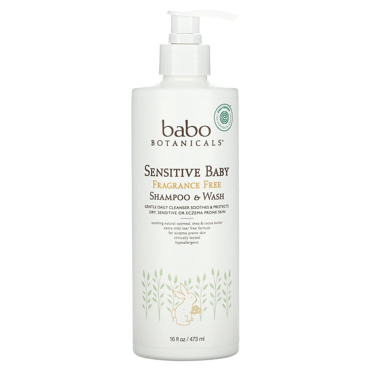 Babo Botanicals, Moisturizing Baby Shampoo & Wash, Oatmilk Calendula, 16 fl oz (473 ml) - Supply Center USA