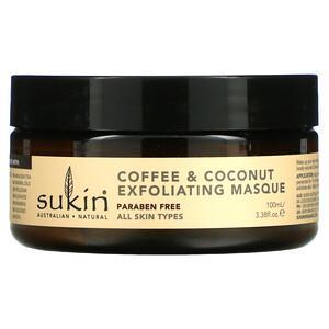 Sukin, Coffee & Coconut Exfoliating Masque, 3.38 fl oz (100 ml) - HealthCentralUSA