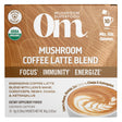 Om Mushrooms, Mushroom Coffee Latte Blend, 10 Packets, 0.28 oz (8 g) Each - Supply Center USA