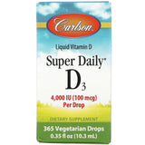 Carlson, Super Daily D3, 50 mcg (2,000 IU), 0.35 fl oz (10.3 ml) - Supply Center USA