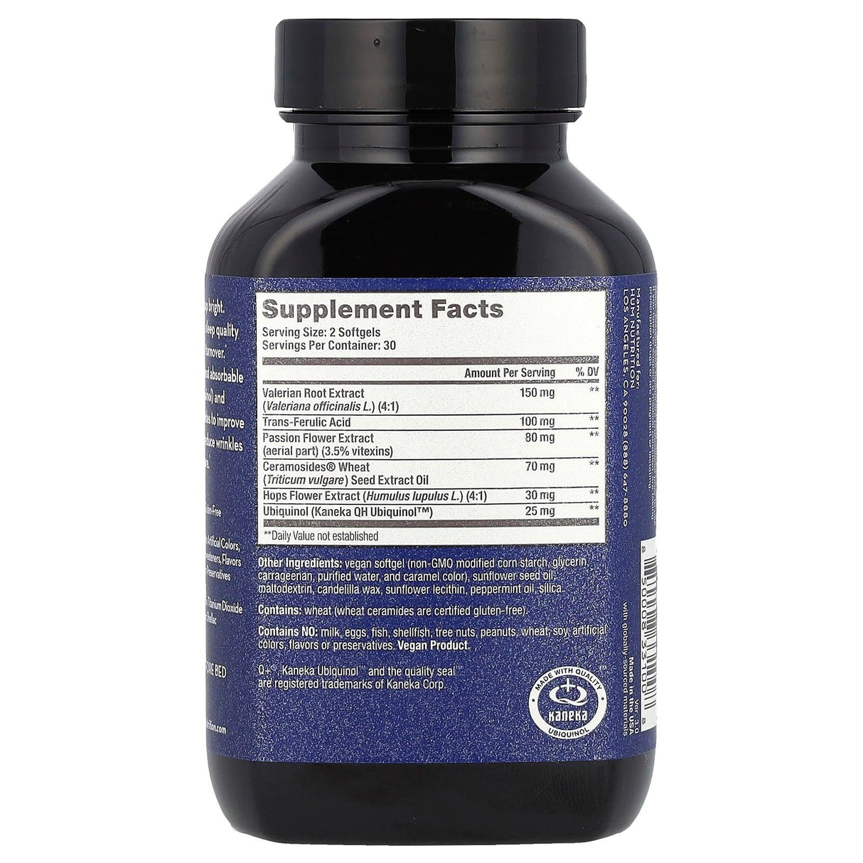 HUM Nutrition, Mighty Night™, Ceramides, CoQ10, Ferulic Acid + Valerian Root, 60 Vegan Softgels - Supply Center USA