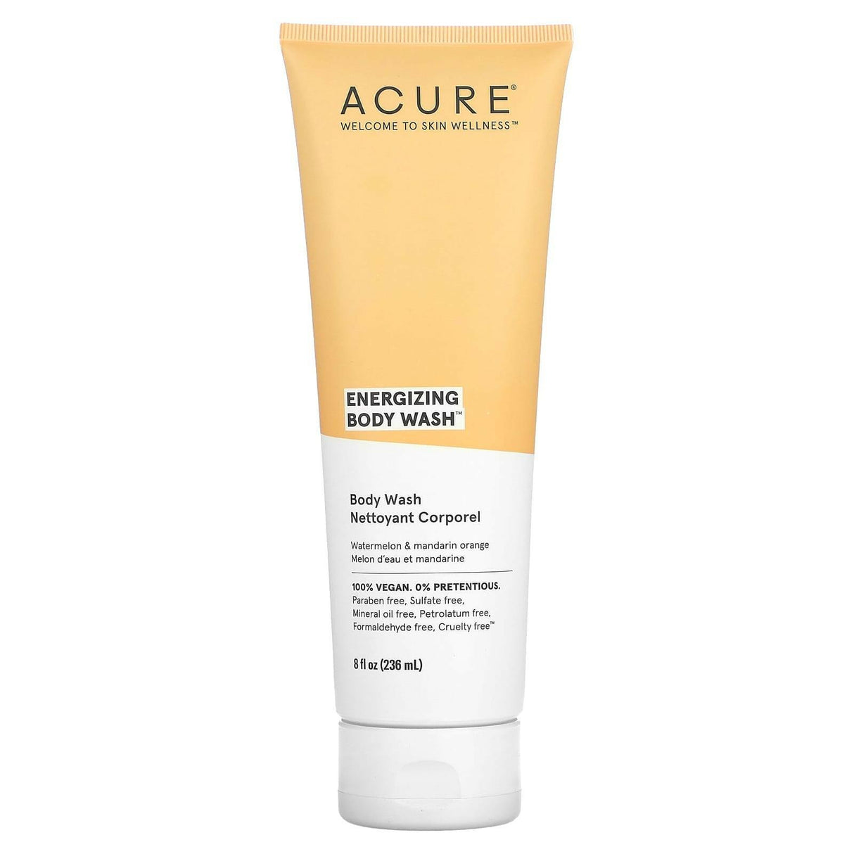 ACURE, Energizing Body Wash, Watermelon & Mandarin Orange, 8 fl oz (236 ml) - Supply Center USA