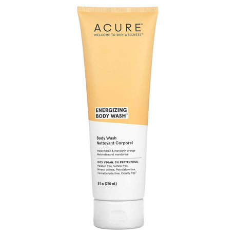 ACURE, Energizing Body Wash, Watermelon & Mandarin Orange, 8 fl oz (236 ml) - Supply Center USA