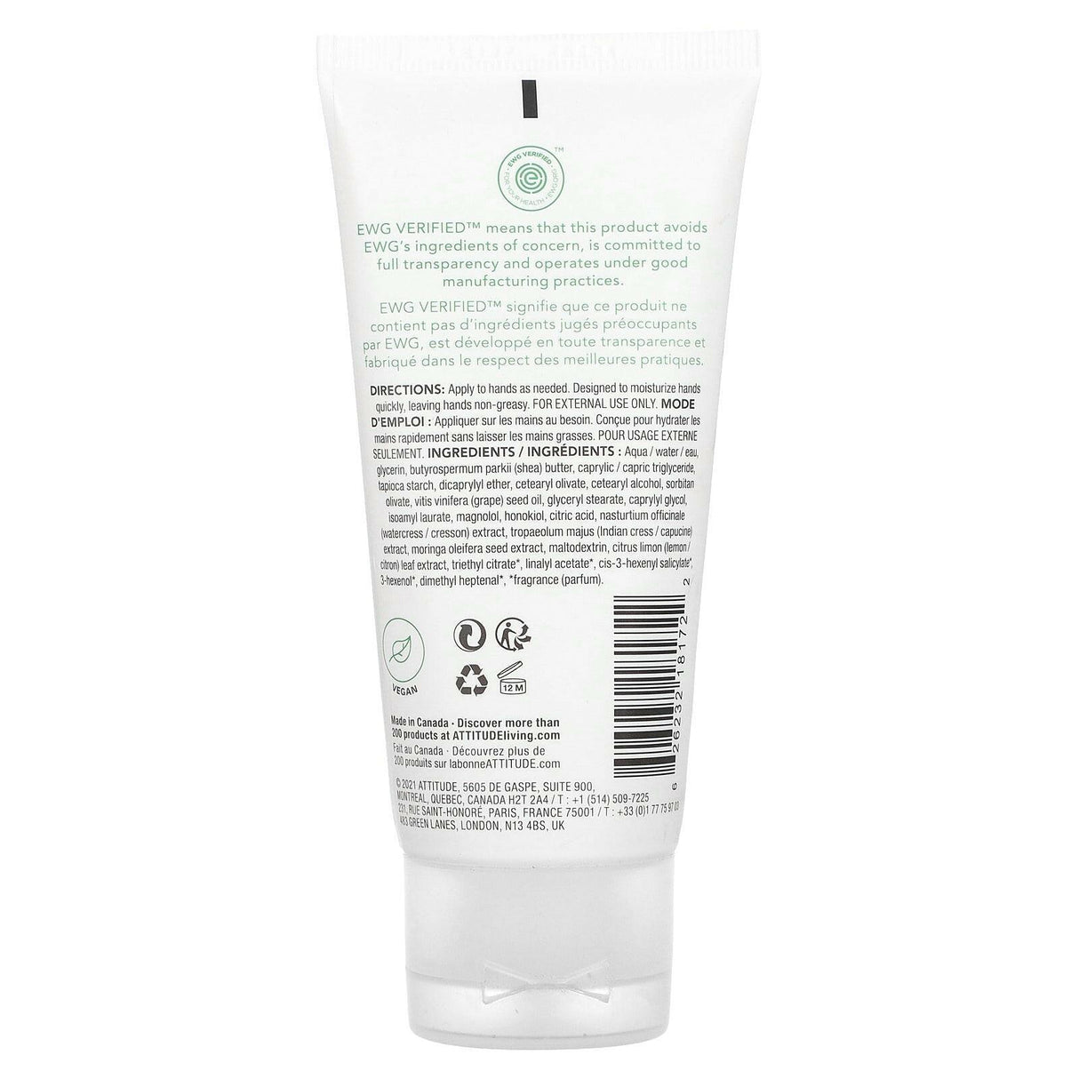 ATTITUDE, Super Leaves Science, Hand Cream, Lemon Leaves, 2.5 fl oz (75 ml) - Supply Center USA