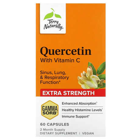 Terry Naturally, Quercetin with Vitamin C, Extra Strength, 60 Capsules - Supply Center USA