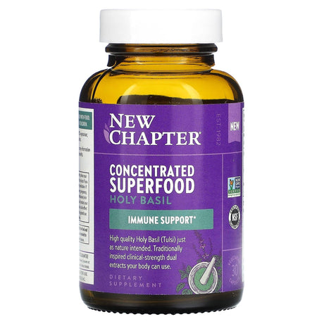 New Chapter, Concentrated Superfood Holy Basil, 30 Vegetarian Capsules - Supply Center USA