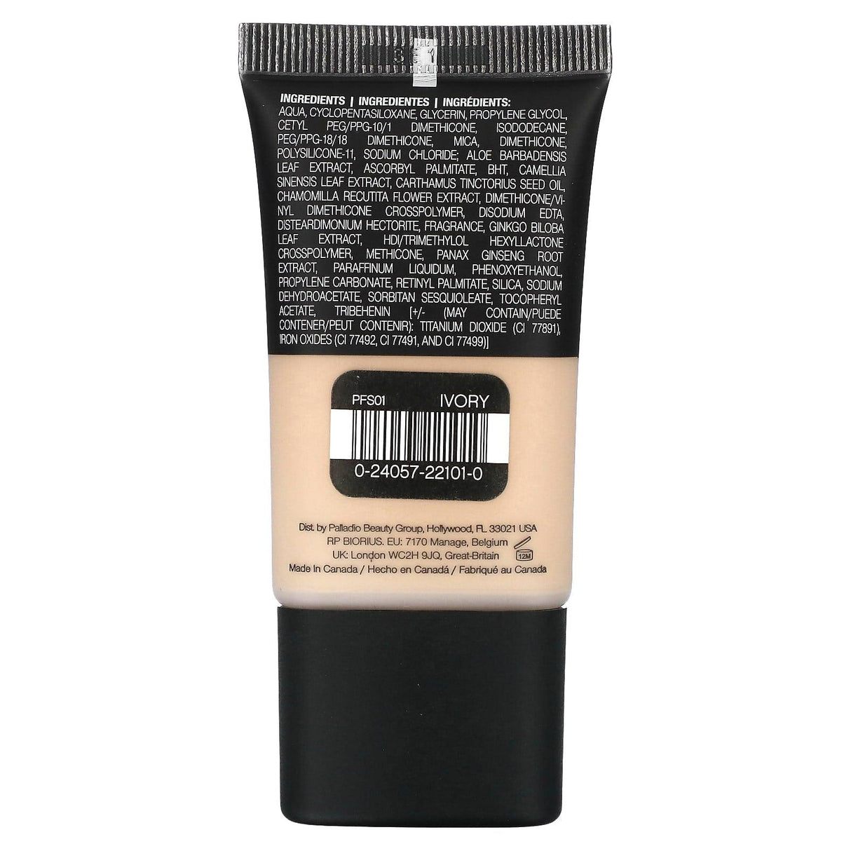 Palladio, Powder Finish Foundation, Ivory PFS01, 0.91 fl oz (27 ml) - Supply Center USA