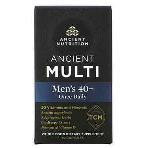 Dr. Axe / Ancient Nutrition, Ancient Multi, Men's 40+ Once Daily, 30 Capsules - Supply Center USA