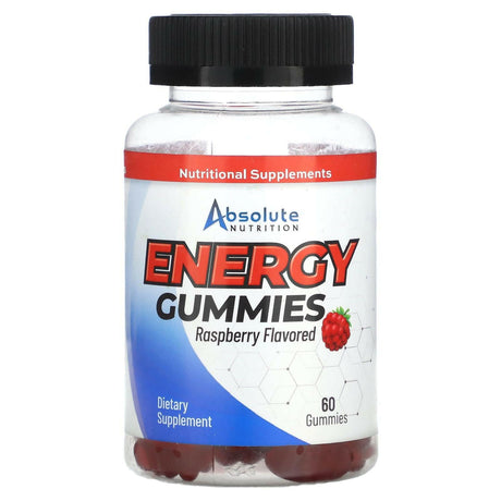 Absolute Nutrition, Energy Gummies, Raspberry , 60 Gummies - Supply Center USA