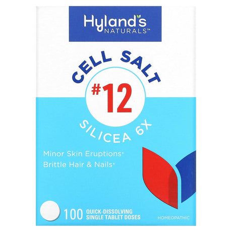 Hyland's Naturals, Cell Salt #12, Silicea 6X, 100 Quick-Dissolving Single Tablet - Supply Center USA