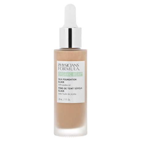 Physicians Formula, Organic Wear, Silk Foundation Elixir with Jojoba, Fair-To-Light, 1 fl oz (30 ml) - Supply Center USA