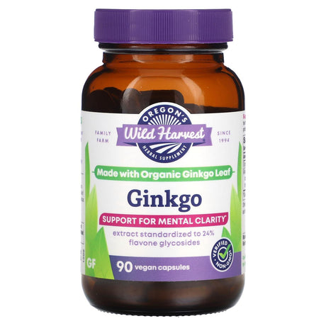 Oregons Wild Harvest, Ginkgo, 90 Vegan Capsules - Supply Center USA