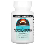 Source Naturals, HydroxoCobalamin, Vitamin B12, Cherry , 1 mg, 120 Lozenges - Supply Center USA