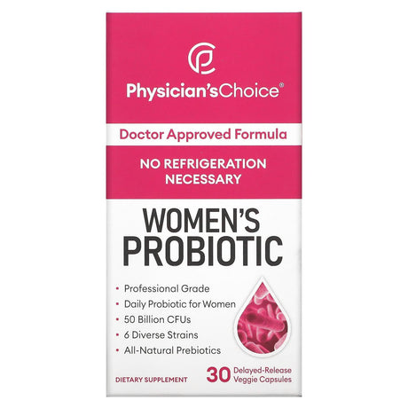 Physician's Choice, Women's Probiotic, 50 Billion CFUs, 30 Delayed-Release Veggie Capsules - Supply Center USA