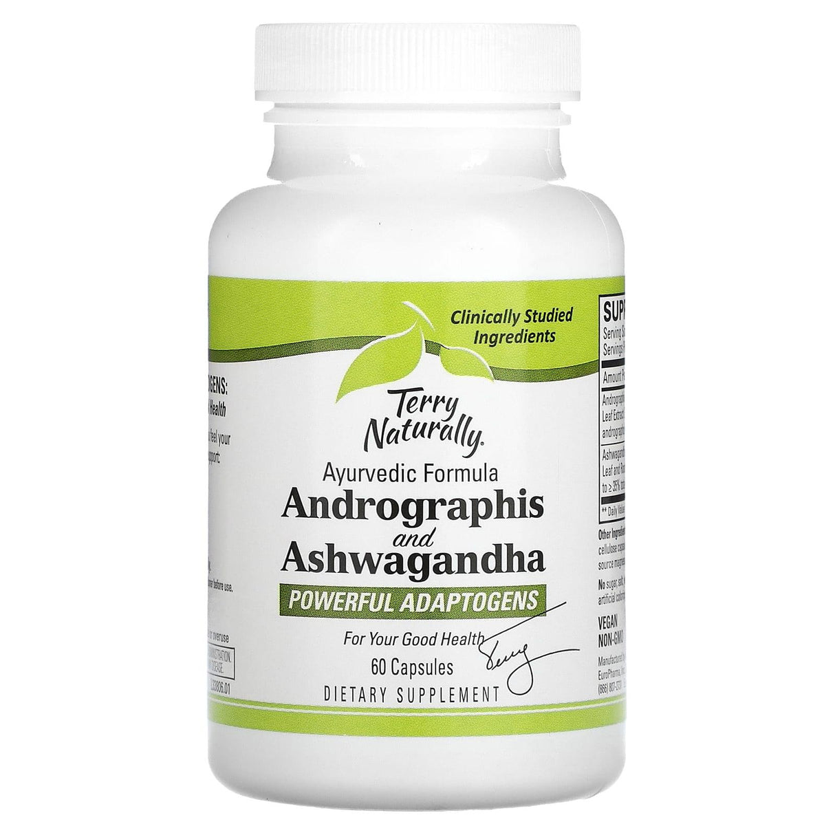 Terry Naturally, Andrographis and Ashwagandha, 60 Capsules - Supply Center USA