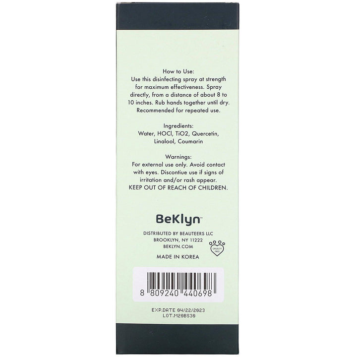 BeKLYN, Absolute Purifying Spray, Alcohol-Free Hand Sanitizer, 10.14 fl oz (300 ml) - HealthCentralUSA