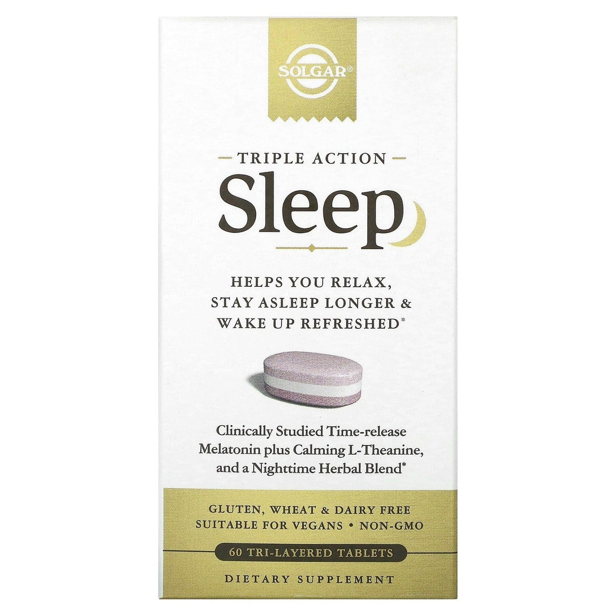 Solgar, Sleep, Triple Action, 60 Tri-Layered Tablets - Supply Center USA