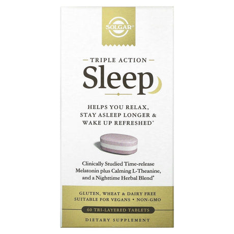 Solgar, Sleep, Triple Action, 60 Tri-Layered Tablets - Supply Center USA