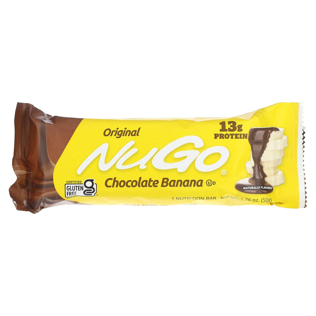 NuGo Nutrition, Chocolate Banana Bars, 15 Bars, 1.76 oz (50 g) Each - Supply Center USA