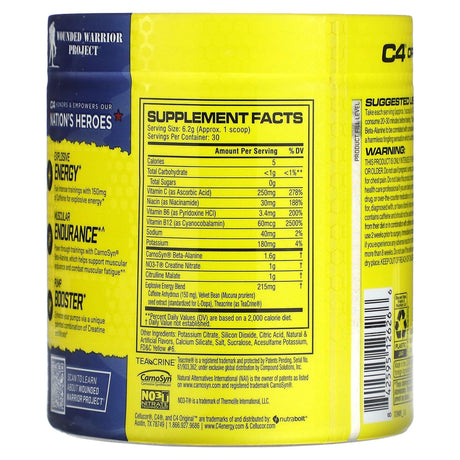 Cellucor, C4 Original, Pre-Workout, Mango Foxtrot, 6.56 oz (186 g) - Supply Center USA