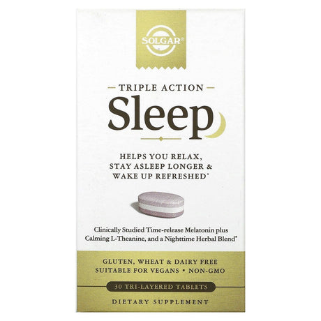 Solgar, Sleep, Triple Action, 60 Tri-Layered Tablets - Supply Center USA