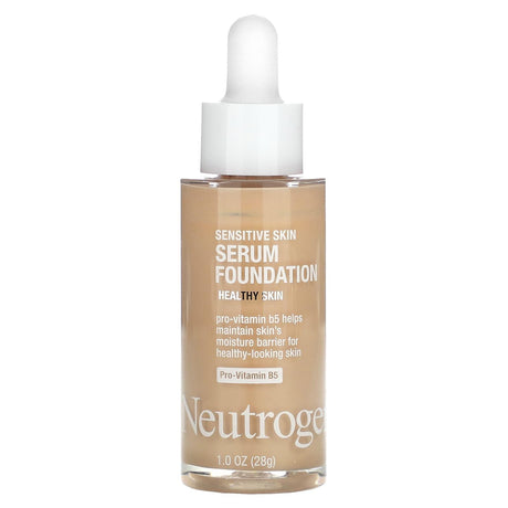 Neutrogena, Sensitive Skin Serum Foundation, Light/Medium 02, 1 oz (28 g) - Supply Center USA