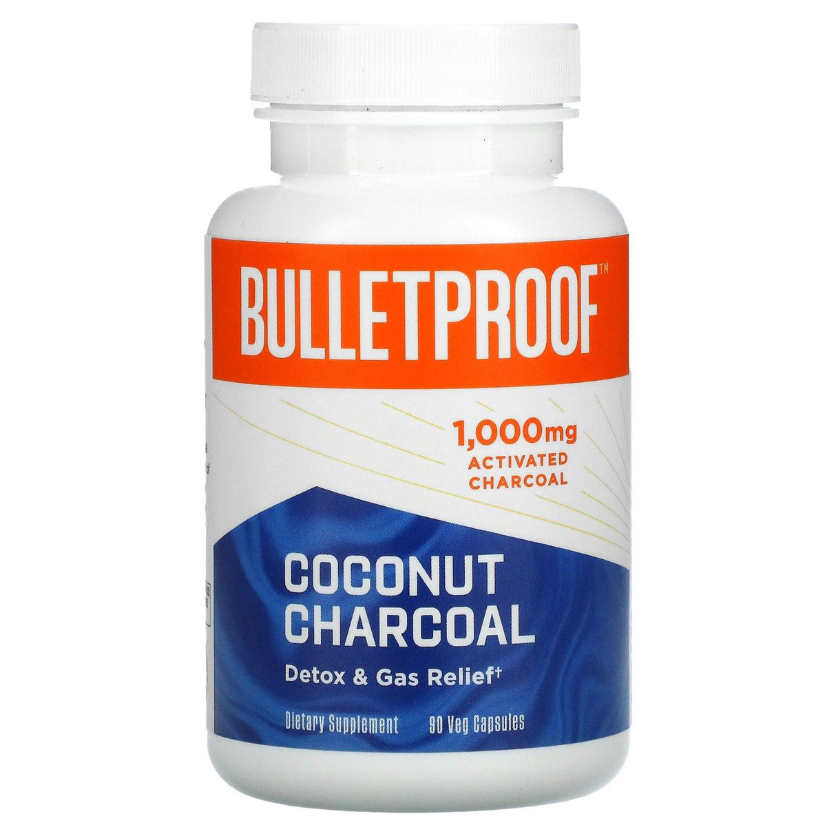 BulletProof, Coconut Charcoal, Detox & Gas Relief, 1,000 mg, 90 Veg Capsules - Supply Center USA