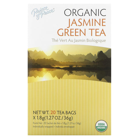 Prince of Peace, Organic Jasmine Green Tea , 20 Tea Bags, 1.27 oz (36 g) - Supply Center USA