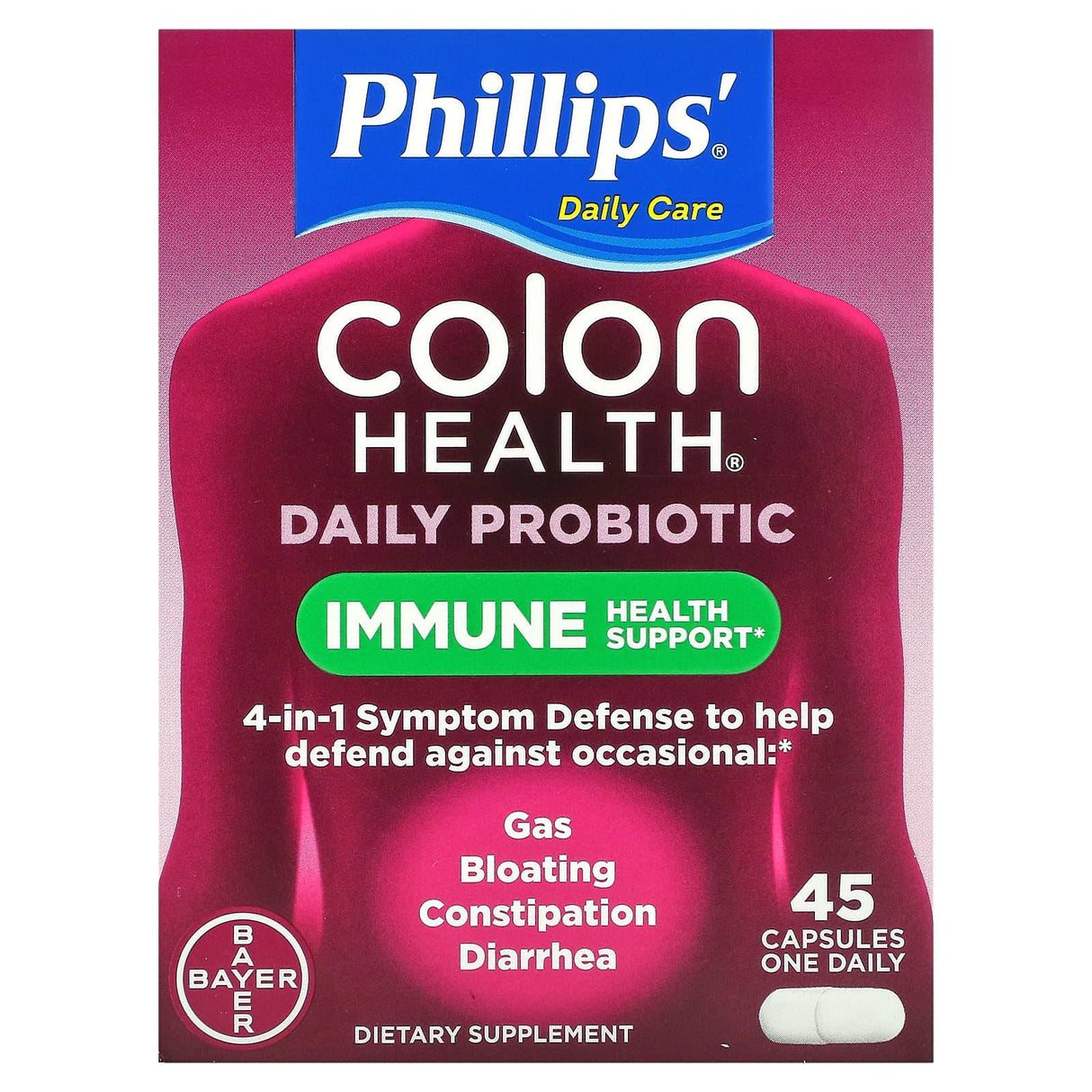 Phillips, Colon Health Daily Probiotic, 45 Capsules - Supply Center USA