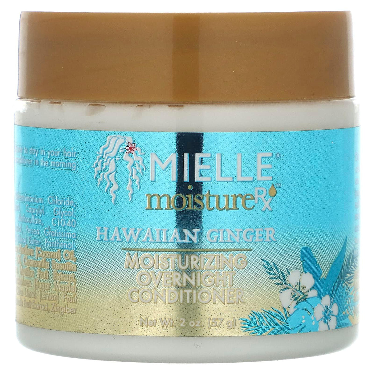 Mielle, Moisture RX, Moisturizing Overnight Conditioner, Hawaiian Ginger, 2 oz (57 g) - Supply Center USA