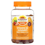 Sundown Naturals, Vitamin D3, Gummies, Strawberry, Orange & Lemon, 25 mcg (1,000 IU), 150 Gummies - Supply Center USA