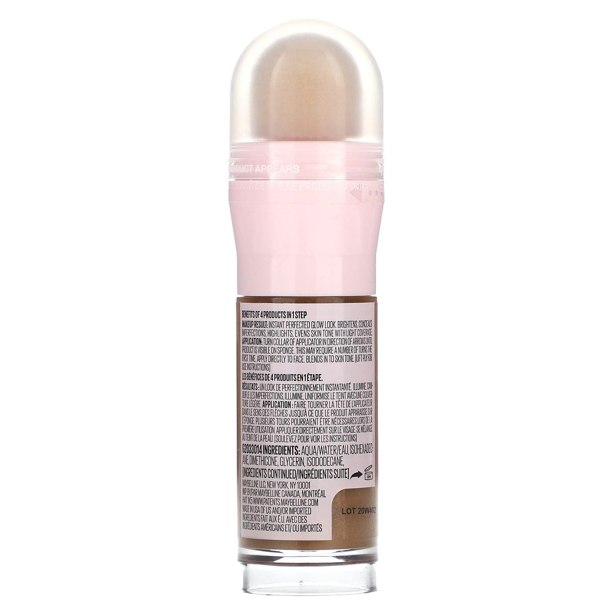 Maybelline, Instant Age Rewind, Perfector 4-in-1 Glow Makeup, 2.5 Medium-Deep Warm, 0.68 fl oz (20 ml) - Supply Center USA