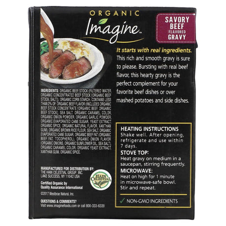 Imagine Soups, Organic Savory Beef Flavored Gravy, 13.5 oz (382 g) - Supply Center USA