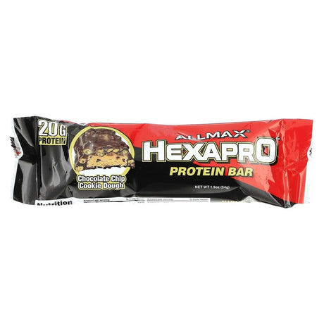 ALLMAX, Hexapro Protein Bar, Chocolate Chip Cookie Dough, 12 Bars, 1.9 oz (54 g) Each - Supply Center USA