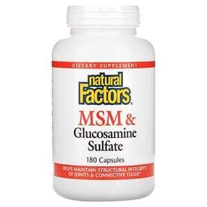 Natural Factors, MSM & Glucosamine Sulfate, 180 Capsules - Supply Center USA