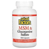 Natural Factors, MSM & Glucosamine Sulfate, 180 Capsules - Supply Center USA