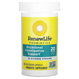 Renew Life, Probiotics, Occasional Constipation Support, 20 Billion CFU, 60 Vegetarian Capsules - Supply Center USA