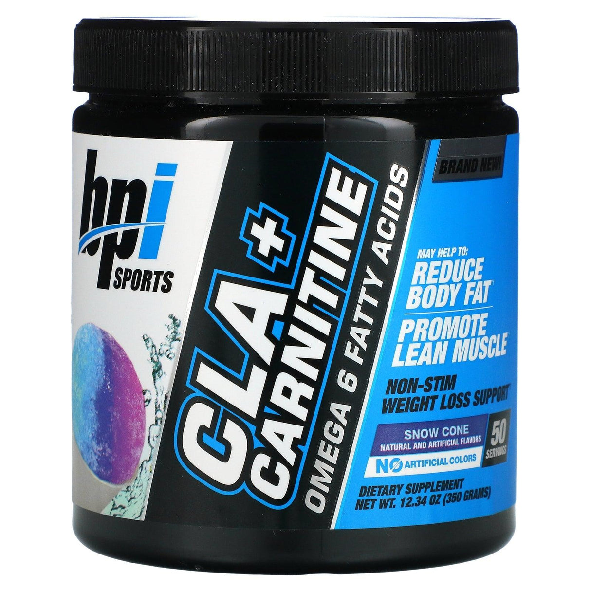 BPI Sports, CLA + Carnitine, Snow Cone, 12.34 oz (350 g) - Supply Center USA