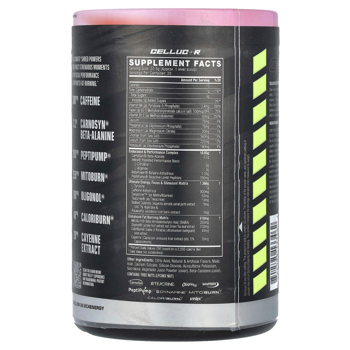 Cellucor, C4 Ultimate Shred, Pre-Workout, Pink Lemonade , 14.3 oz (406 g) - Supply Center USA