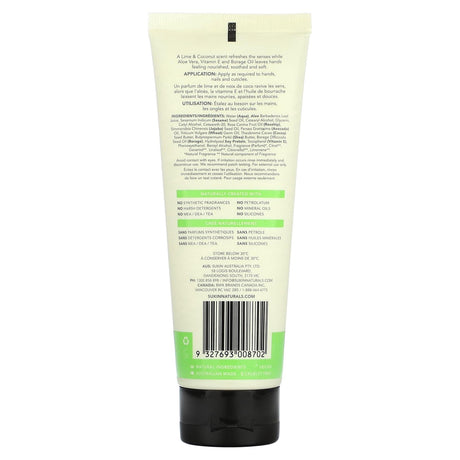 Sukin, Hand and Nail Cream, Lime & Coconut, 4.23 oz (125 ml) - Supply Center USA