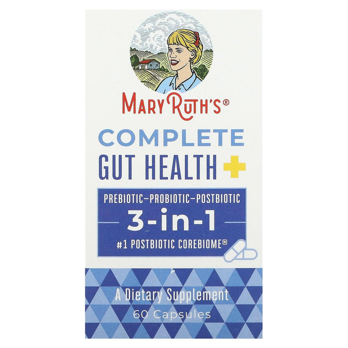 MaryRuth Organics, Complete Gut Health, 3-in-1, 60 Capsules - Supply Center USA