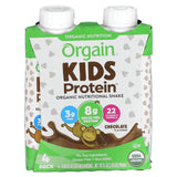 Orgain, Kids Protein, Organic Nutritional Shake, Chocolate, 4 Pack, 8.25 fl oz (244 ml) Each - Supply Center USA