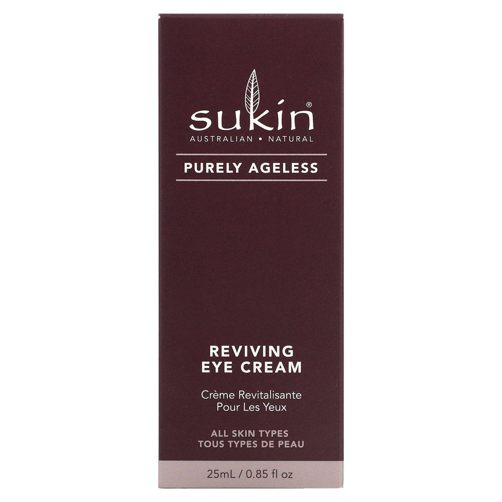 Sukin, Purely Ageless, Reviving Eye Cream, 0.85 fl oz (25 ml) - HealthCentralUSA